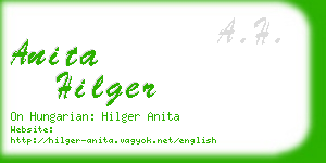 anita hilger business card